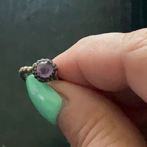 Pandora Purple Gemstone Ring Delicate Jewelry
